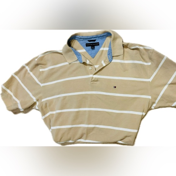 Tommy Hilfiger Tan w/ white stripes Polo
Size XXL - Picture 3 of 4